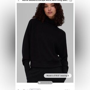 ALO waffle weekend escape mock neck long sleeve